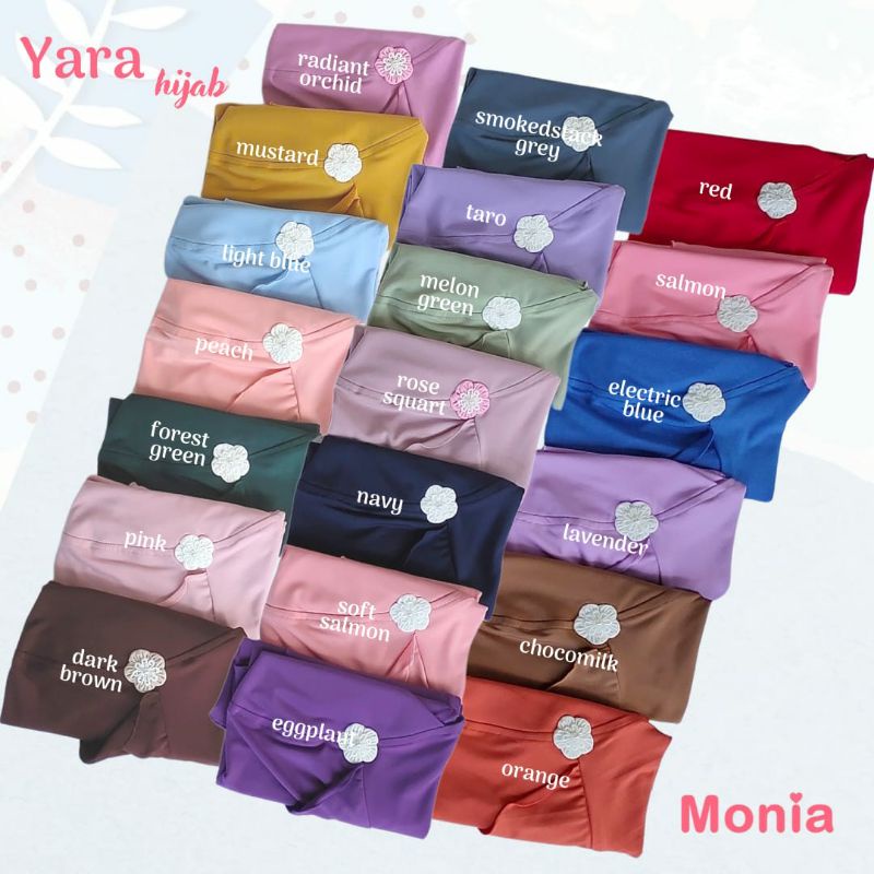 Yara Hijab by Monia Hijab Kids Melon Green size MLXL | Hijab Terbaru