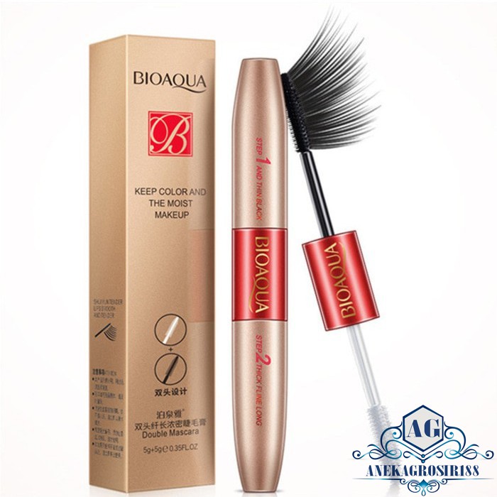 mascara bioaqua 2in1 maskara black and white