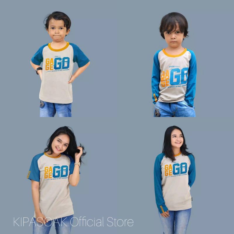PAKET KELUARGA.. [Bisa COD..] GAGEGO Kaos Kipasoak Gagego Raglan #01