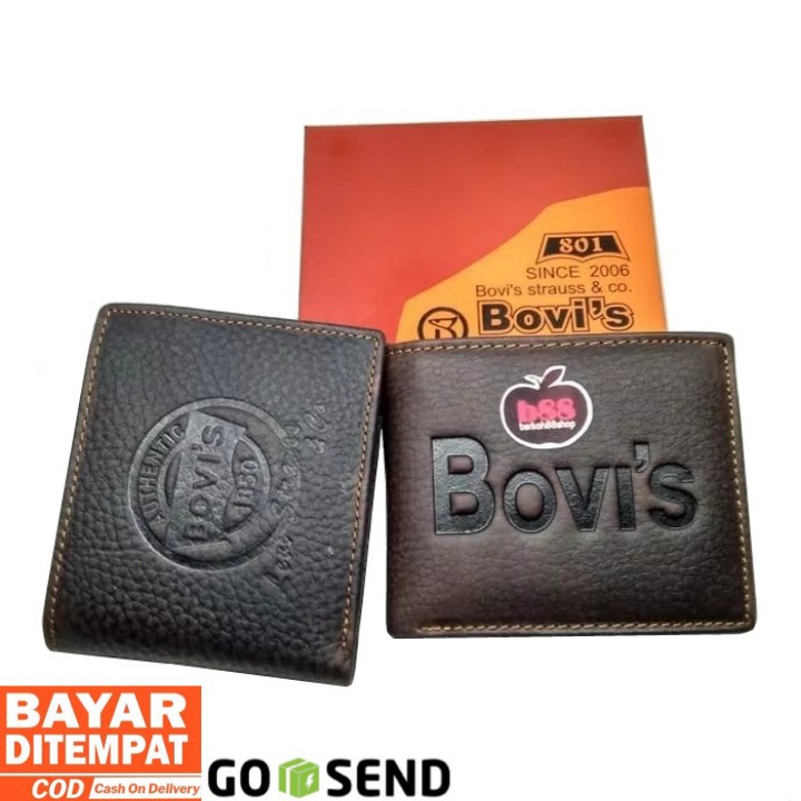 Dompet Kulit Asli Pria Bovis 8055 / Dompet Kulit Lipat Murah Berkualitas