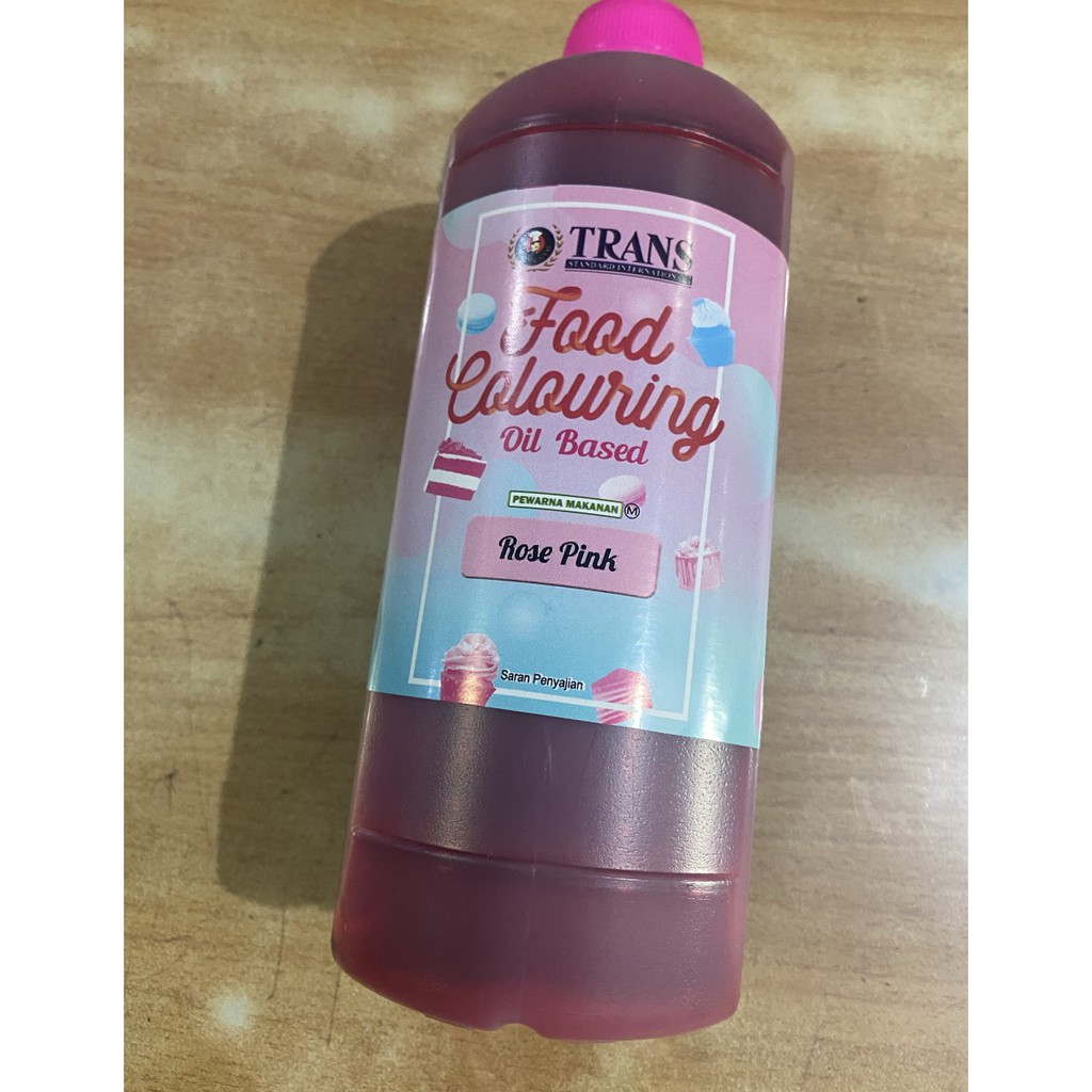 

Trans coloring Rose pink 1 kg / pewarna food coloring merah muda 1kg botol malaysia