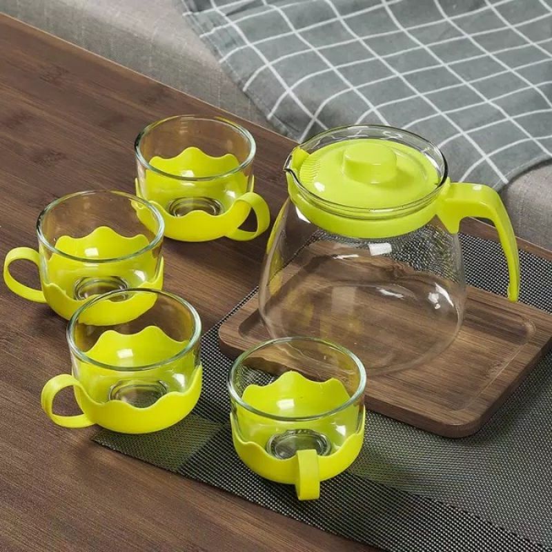 Tea Pot Set isi 1 Teko 4 Cangkir / Teko 4 in 1 Elegant