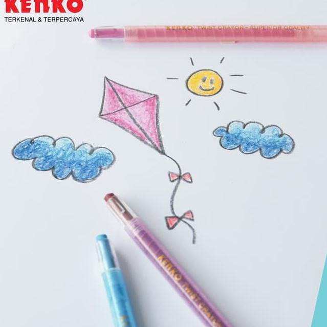 

Langsung Dibeli Twist Crayon / Crayon Putar Kenko isi 24 warna