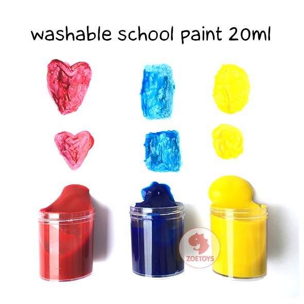 Zoetoys Paint 6ct With Brush | Peralatan Lukis Tempat Cat Air Akrilik Plastik Renteng 12 Warna