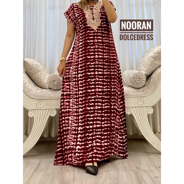 Daster Arab DOLCE NOORAN Long Dress Rayon Renda Milo import