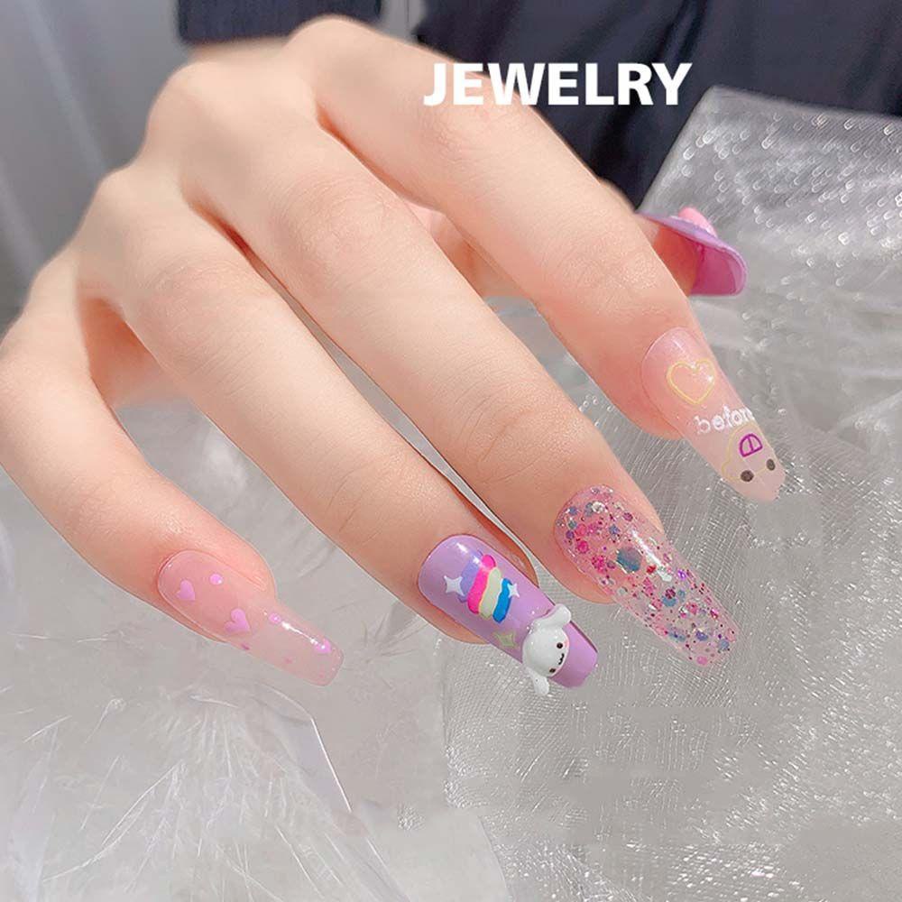 Nickolas1 3D Dekorasi Nail Art Kartun Sweetheart Kucing Jepang DIY Ornamen