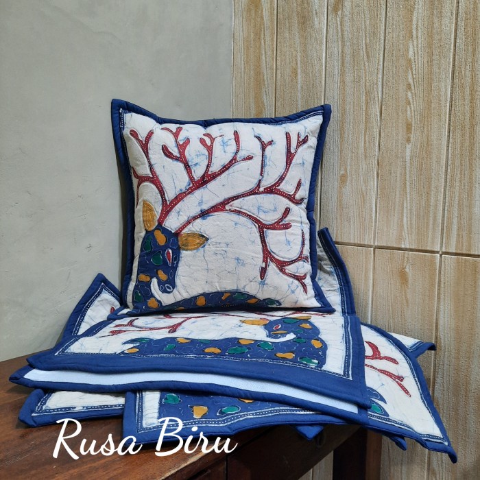 Sarung Bantal Sofa - Sarung Bantal Kursi Set Batik Tulis Motif Satwa