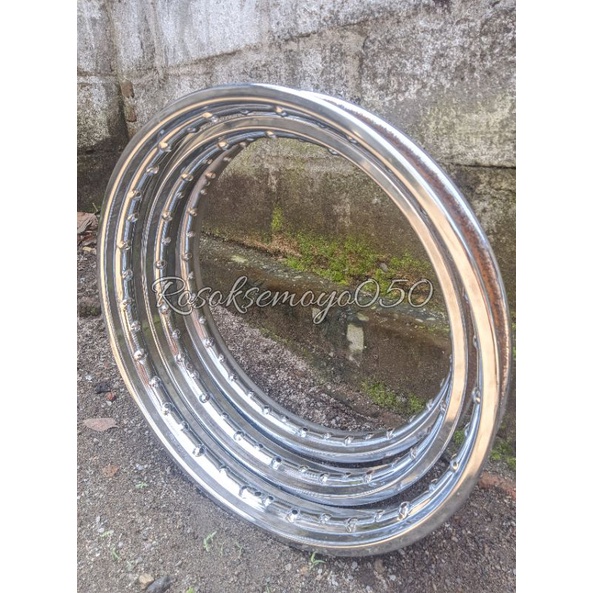 Velg did chrome ring 17 ukuran 140 original bekas copotan motor velg did besi chrome ring 17