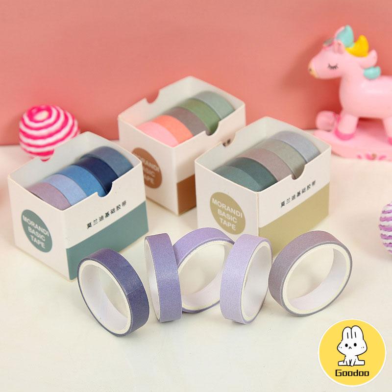 5pcs/Set Stiker Kertasselotip Washi Gambar Pohon Bunga Untuk Dekorasi-Scrap book buku Diary DIY Dekorasi -Doo