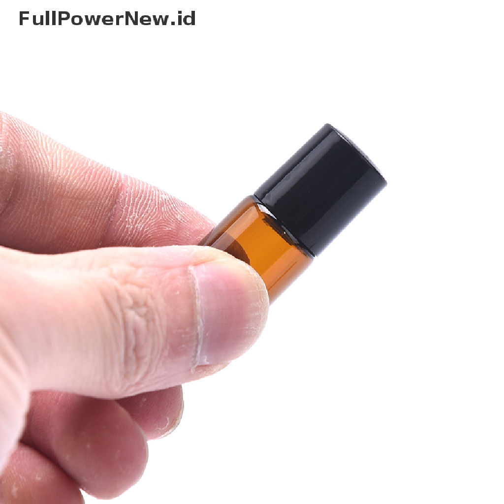 [Full] 10pcs/pack 1ml 2ml 3ml 5ml Amber Thin Glass Roll on Bottle Essential Oil Vials .