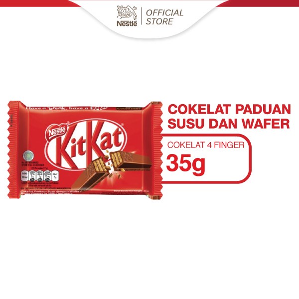 

KITKAT COKLAT WAFER 4F ORIGINAL 35G (1 BOX ISI 24 PCS)