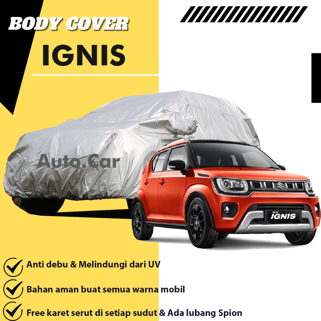 Cover Mobil Putih / Sarung Mobil Ignis / Cover Mobil Ignis / Selimut Mobil Ignis /Mantel Mobil Ignis/sirion/datsun/datsun go/datsun 2 baris/datsun go plus/estilo/karimun estilo/wagon r/brio/brio rs/brio satya