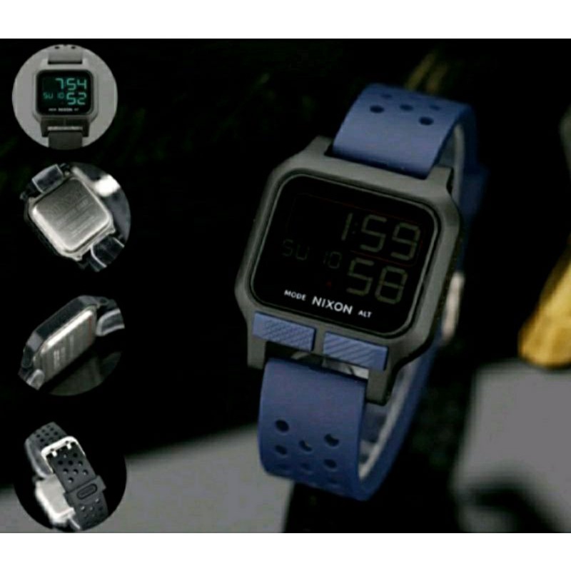 Jam Tangan Keren NIXON DIGITAL Rubber Anti Air