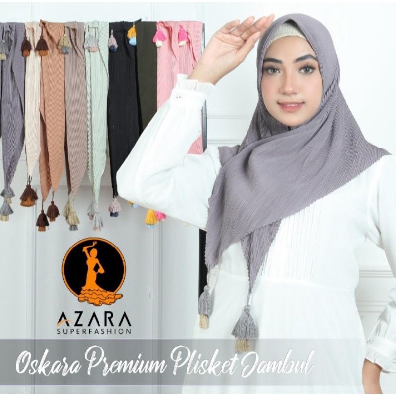 (ORIGINAL 100%) SEGIEMPAT PLISKET BANDUL BY AZARA || SEGIEMPAT PRISKET POM POM TERBARU TERLARIS TERM