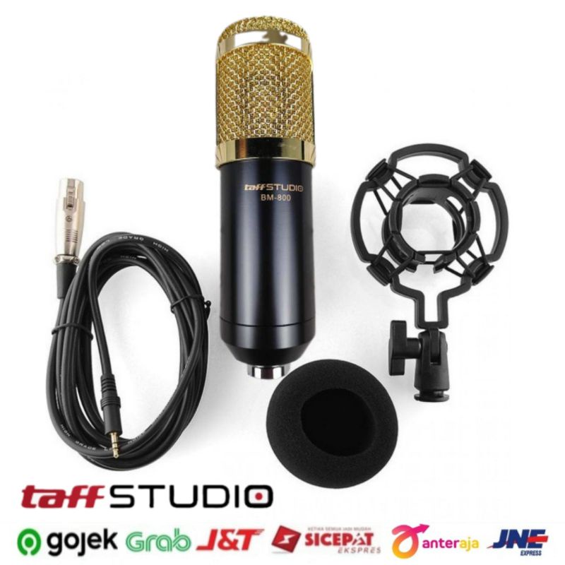 Paket Smule Mic BM800 Stand Arm Pop Filter Rekaman Terbaik