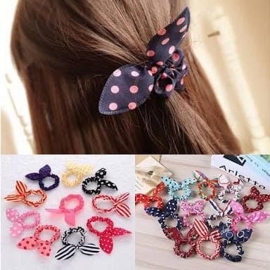 MYX Store Kunciran Rambut chibi / ikat rambut chibi / kuncir rambut pita / ikat rambut kelinci pita 