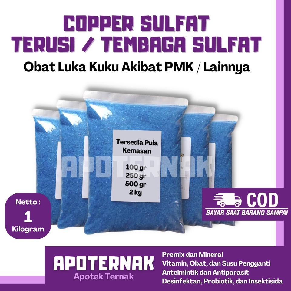 Terbagus.. COPPER SULFATE | Tembaga Sulfat/Terusi Obat Infeksi dan Luka Terbuka Pada Kuku Ternak Sap