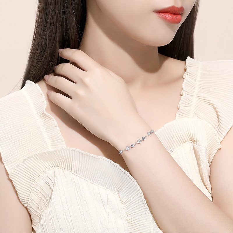 [925Perhiasan Perak] 925 Sterling Silver Ginkgo Daun Gelang Perempuan Versi Korea All-Match Unik Mori Gelang Fashion Pacar Kecil Segar ins Gelang520 Hadiah