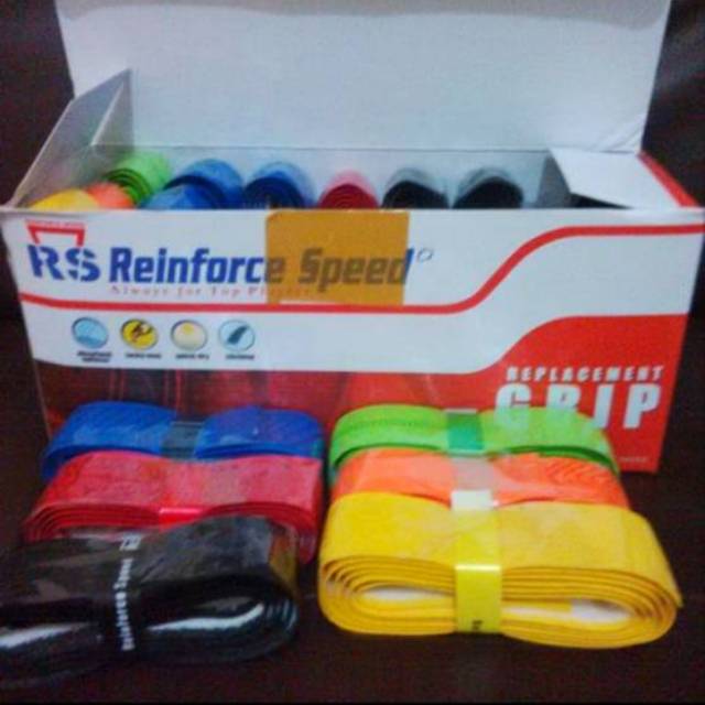 Grip karet RS raket badminton busa tebal