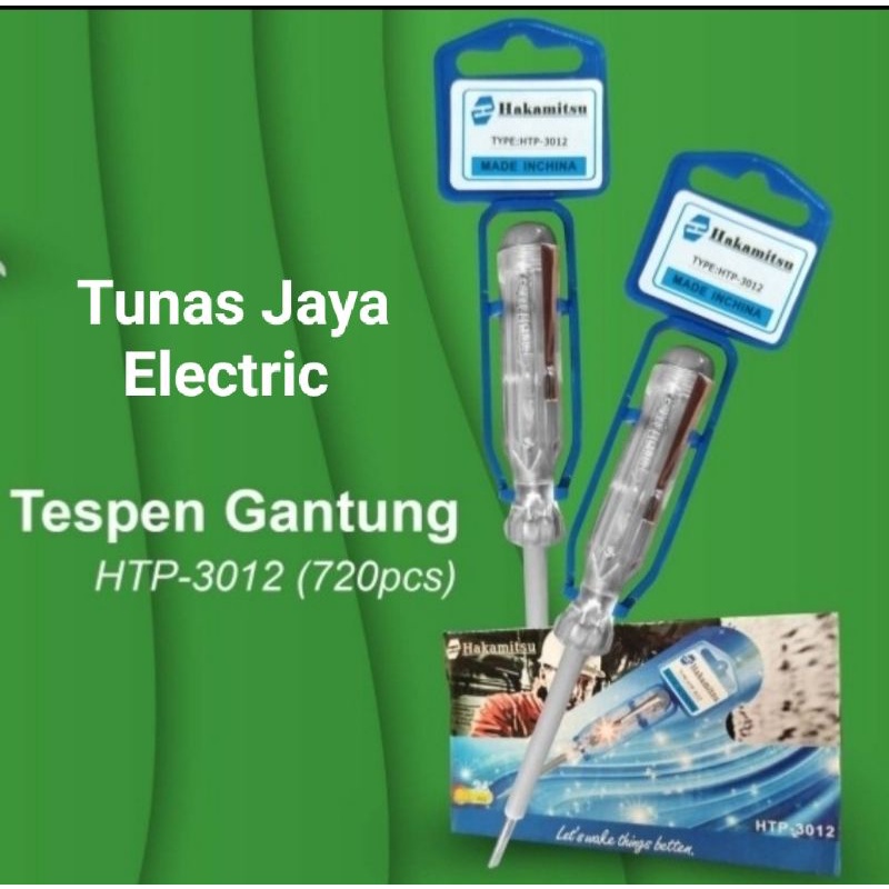 Obeng Tespen Minus Max.500V HAKAMITSU HTP-3012 (With Hanger)