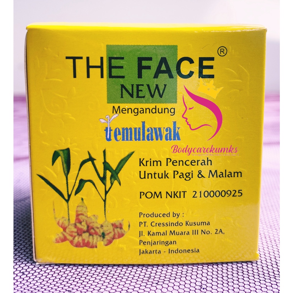 Cream Temulawak The Face Original BPOM - Siang Malam