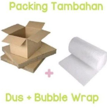 KOTAK PACKINGAN DUS TEMPEREDGLASS+BUBLE WRAP PACKINGAN TAMBAHAN PENGAMAN PAKET KIRIMAN BUBBLE WRAP