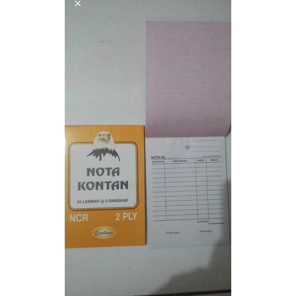 

BUKU NOTA KECIL 2 RANGKAP TIPIS MURAH COVER KUNING MEREK EXCELINDO hse