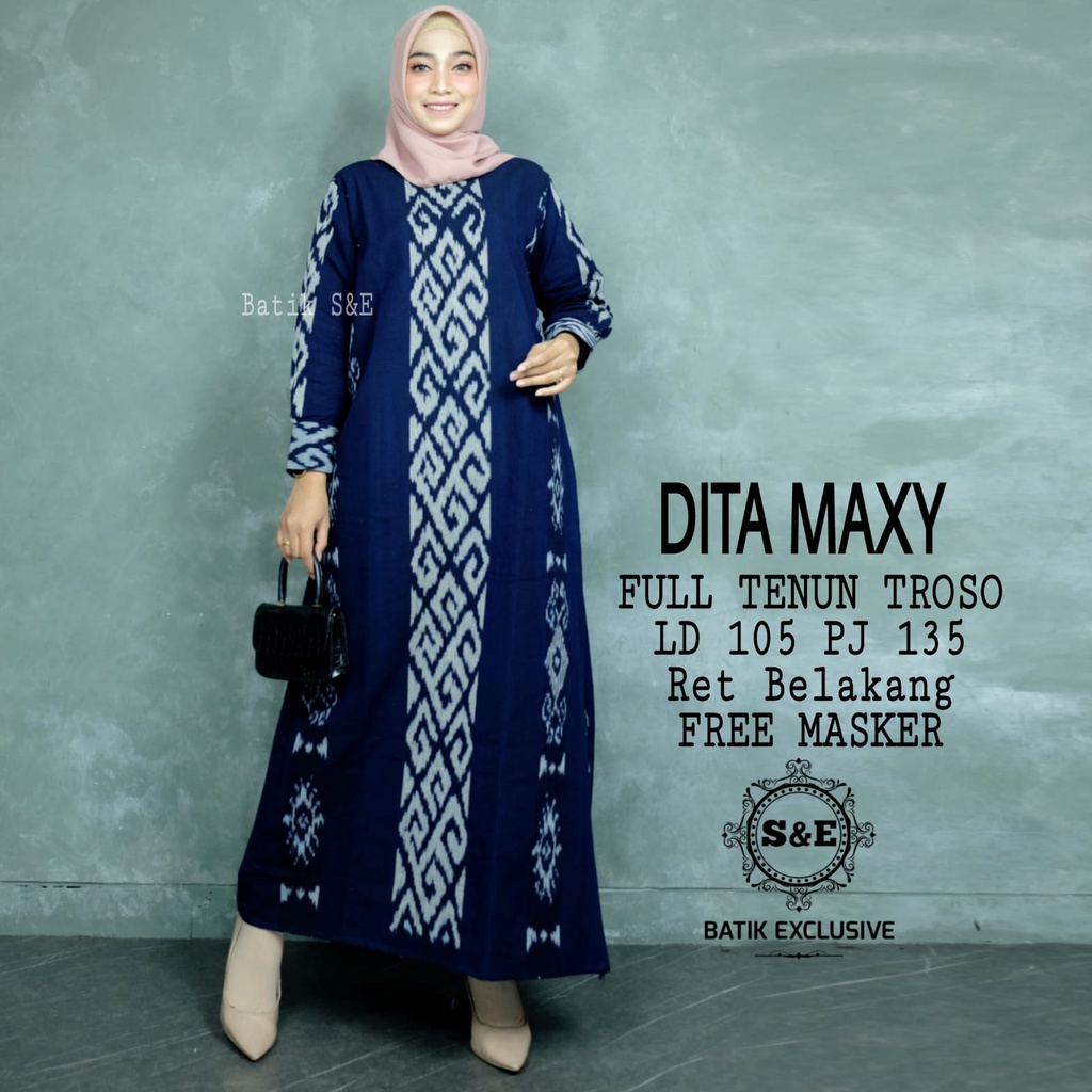 Dress Gamis Dita Maxy Tenun