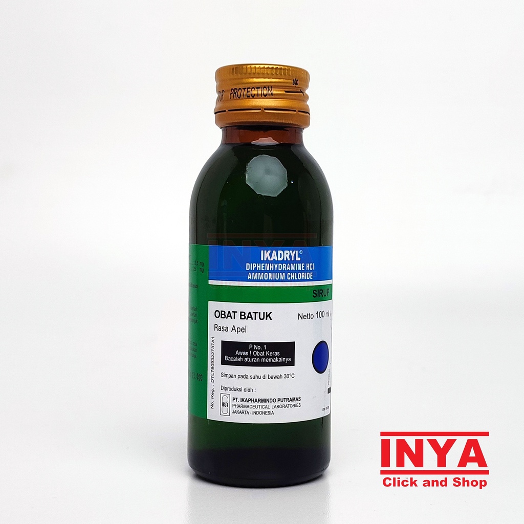 IKADRYL COUGH SYRUP RASA APEL 100ml - Obat Batuk