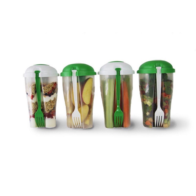 Salad Cup 700ml Reusable Portable Plastic bottle