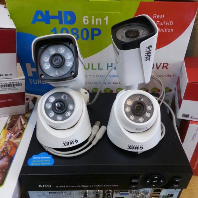 Paket cctv 4ch 2mp 1080p full hd sony xmor glens komplit tgl pasang