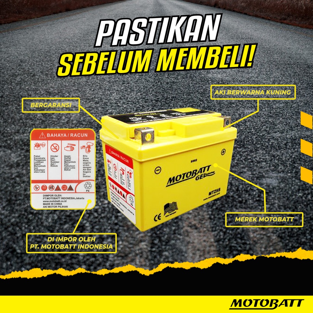 Motobatt Gel MTX7A - 7Ah (Garansi 6 Bulan)