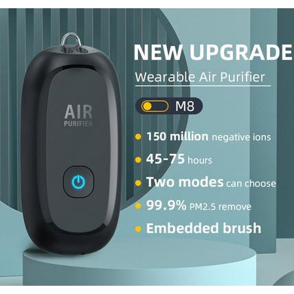 Kalung Air Purifier Mini Air Purifier Portable 80-150million