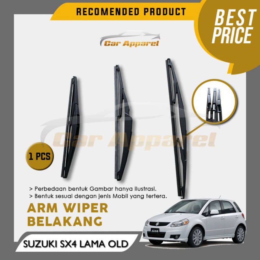 Wiper Belakang Mobil SX4 old 2006-2012 Rear Wiper SX4 10 inch