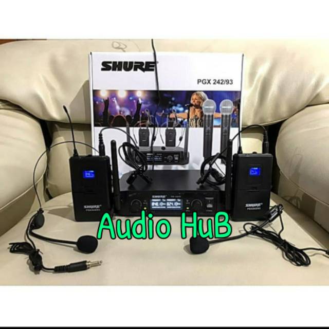 MIC SHURE PGX 242 93 MICROPHONE SHURE PGX242 93 CLIP ON HEADSET CLIPON JEPIT BANDO PGX 242/93
