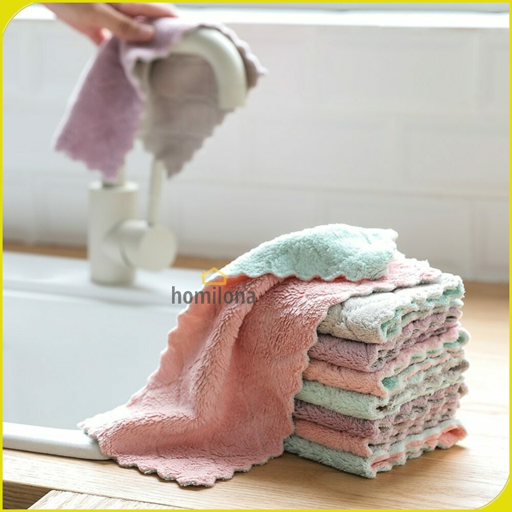 Kain Lap Dapur Microfiber Cleaning Cloth - eTya WJJD201 - Mix Color