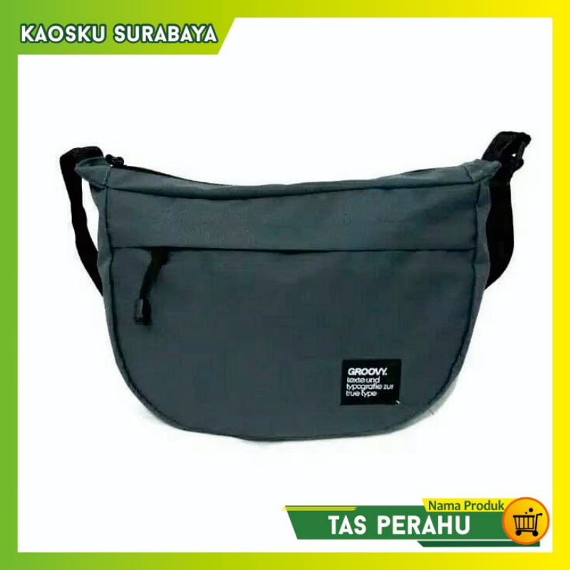 TAS SELEMPANG PERAHU  PRIA KANVAS / SLING BAG PRIA / TAS SELEMPANG MURAH / TAS KECE