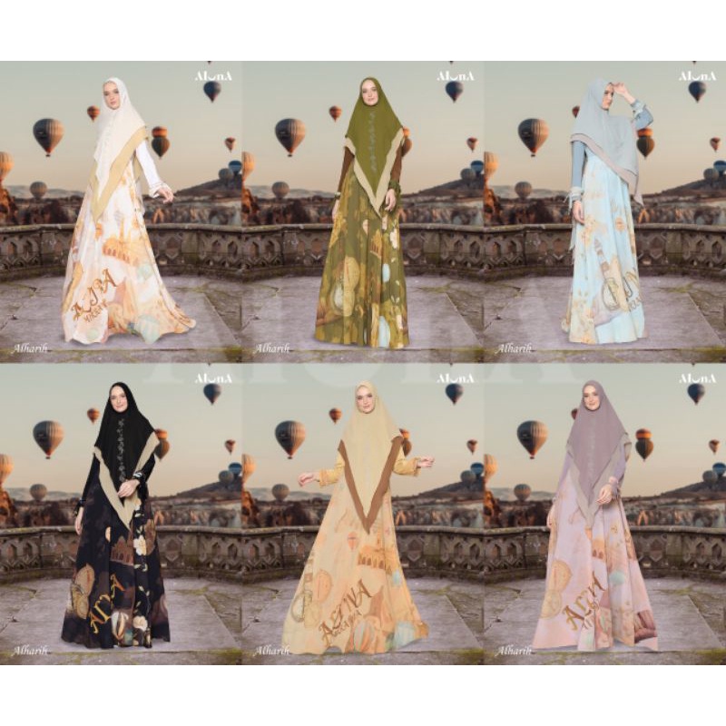 Baju syari wanita mewah premium murah alharih  by ALUNA MIRRANDA original