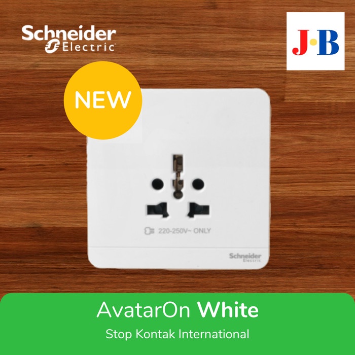 Schneider AvatarOn Stopkontak Universal International - White