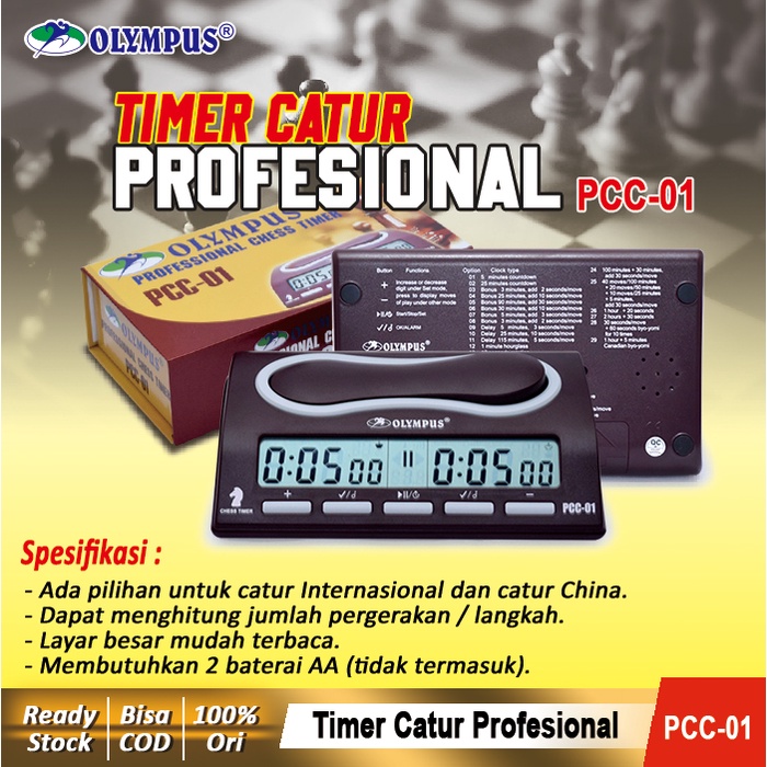Jam Catur Profesional OLYMPUS PCC01 Timer