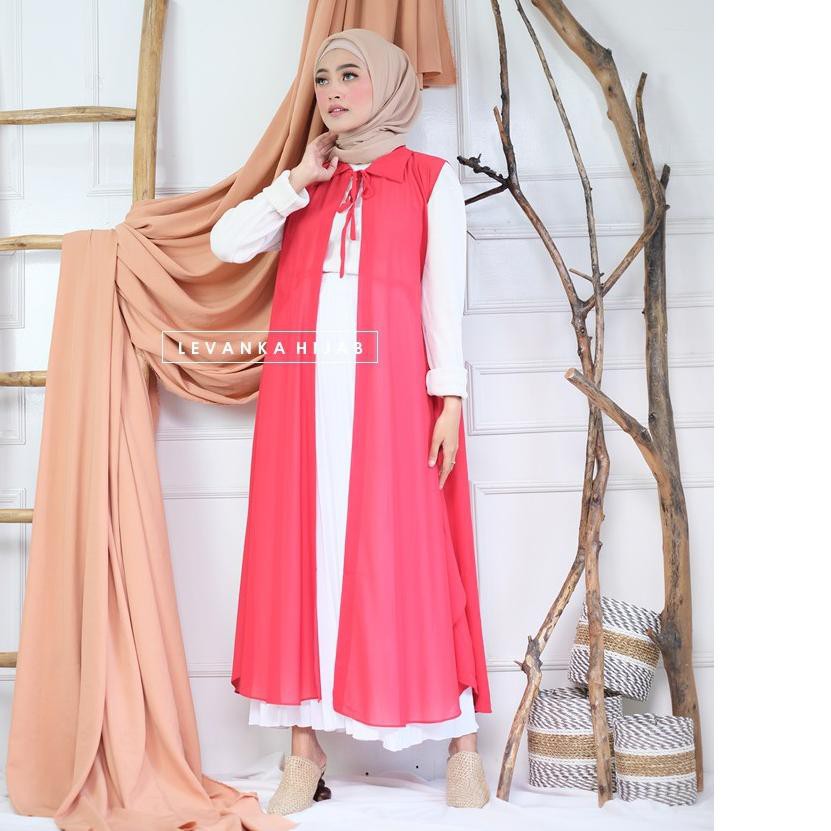 ✥ Long Vest Outer ceruti / Kardigan tanpa lengan Cardigan cerutty muat sampai XXL ○
