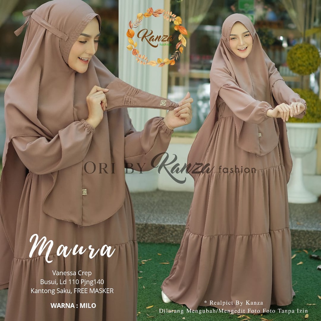 MAURA GAMIS syari muslim original produk by kanzafashion