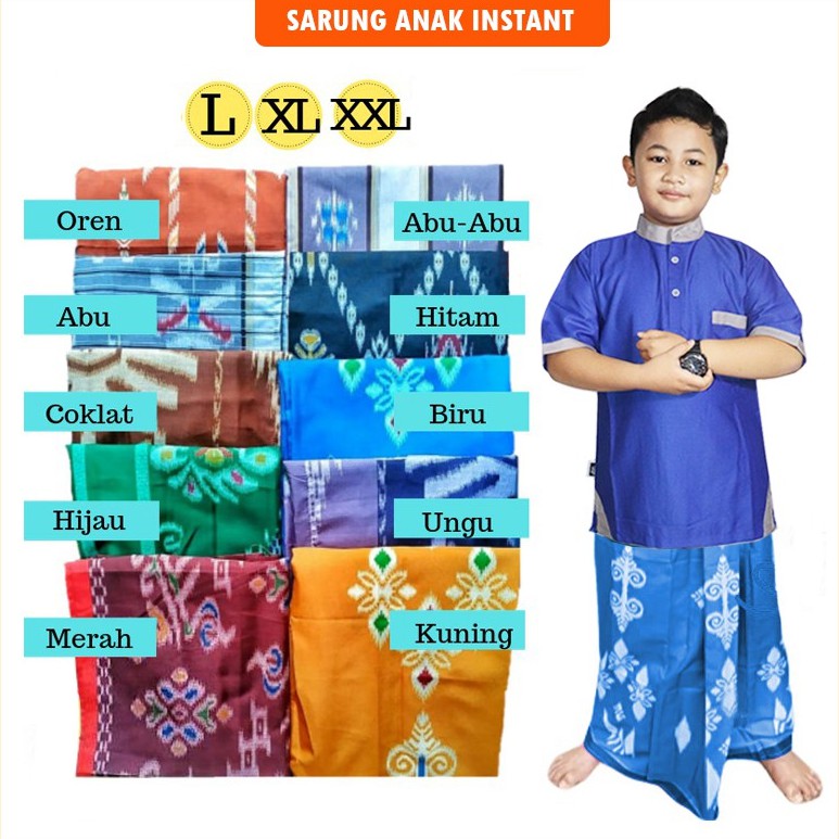 Sarung Anak  Model  Rok Bahan  Katun  Halus Motif Keren 
