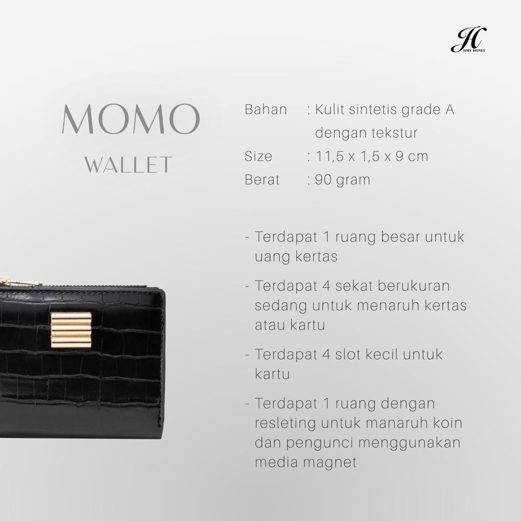 Jims Honey Momo Wallet Dompet Lipat Kecil Wanita