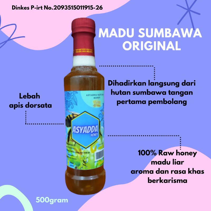 

Madu Sumbawa Asli Hutan Raw Honey Asyadda honey