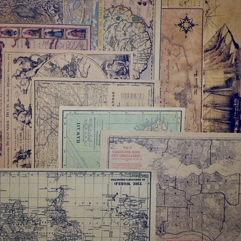 

[OUR JOURNAL] Vintage Maps, Maps Bergaya Vintage, Vintage Dictionary Paper. 2 LBR VINTAGE DECORATIVE PAPER for journalling ideas