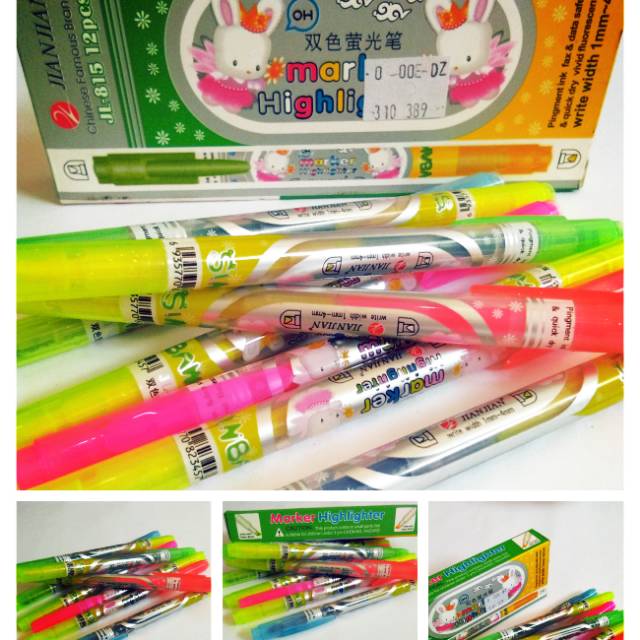 

Jianjian Marker Highlighter/Stabilo 2 mata