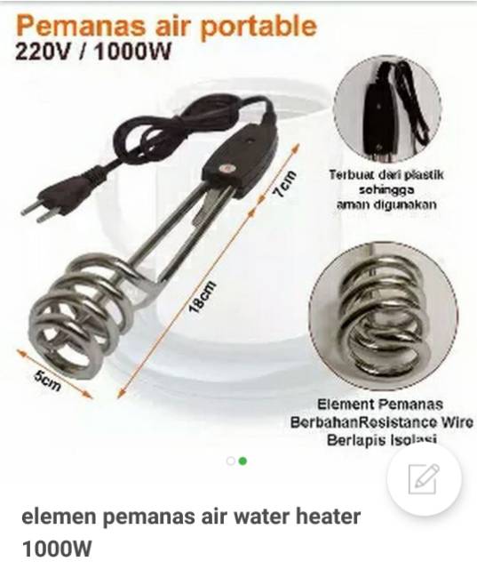 Pemanas air water heater 1000Watt