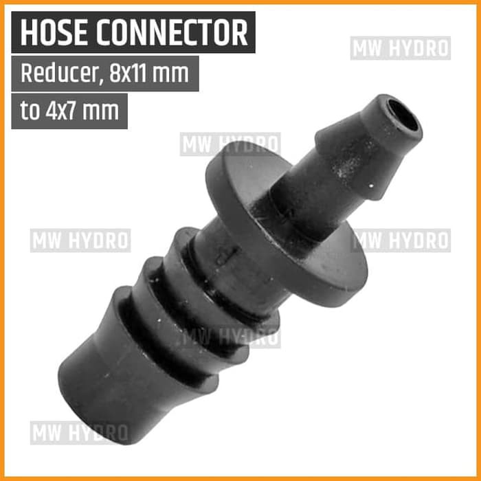 10 pcs Connector Lurus 8mm/11mm ke 4mm/7mm