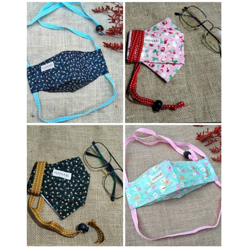 Masker Hanabi 3D (Motif Floral)